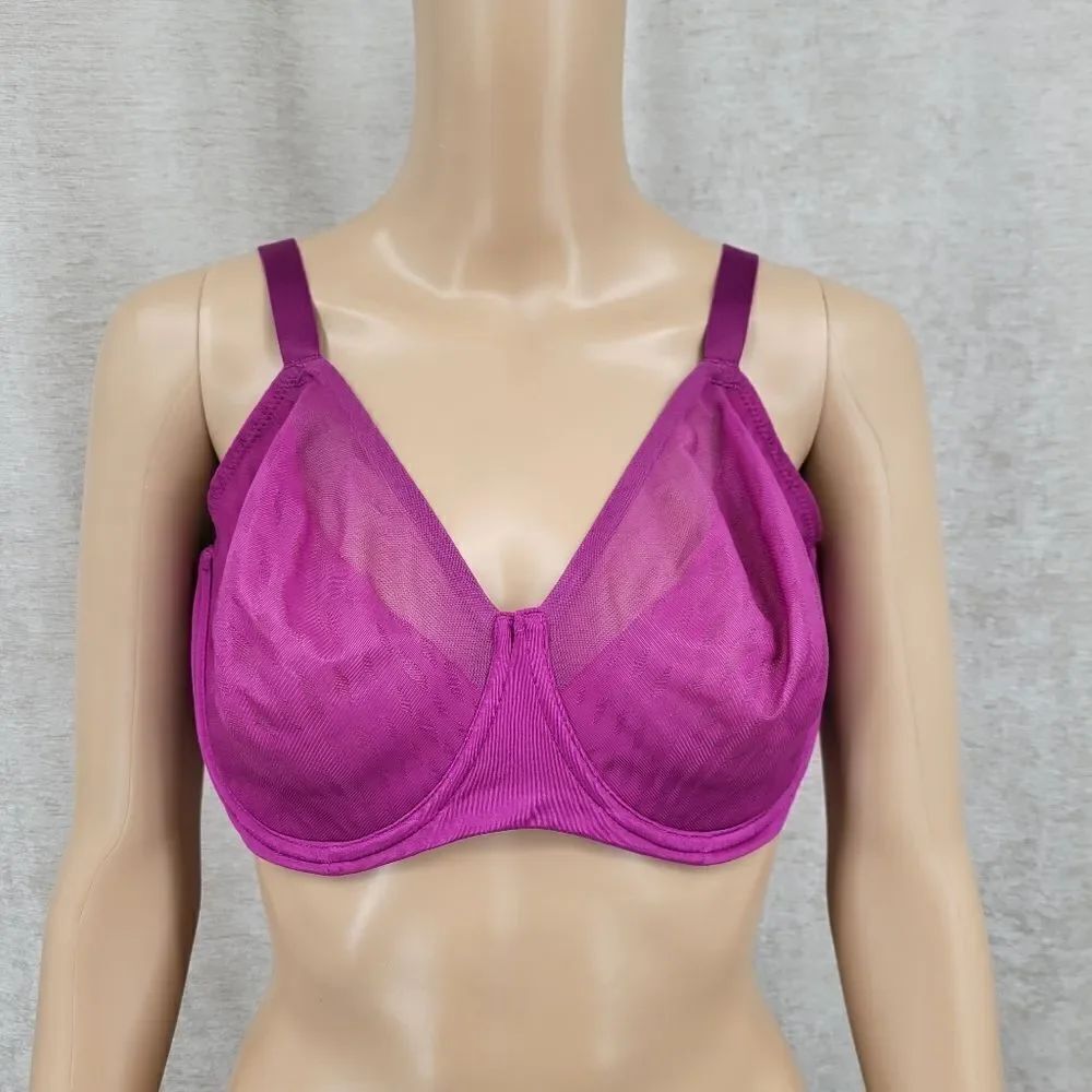 Wacoal 855336 Elevated Allure Underwire Bra Fuschia Purple Women's 40DD